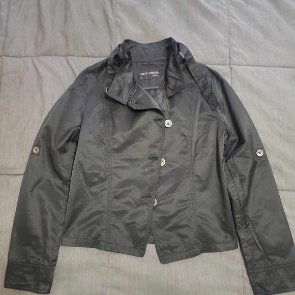 Black GET USED Classic Jacket Size 6 US - Picture 3 of 4